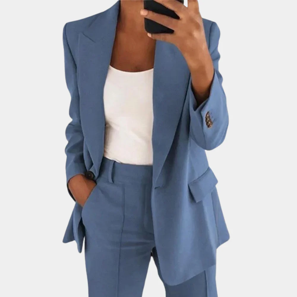 Blazer Set Dames – Zakelijke Two-Piece Outfit