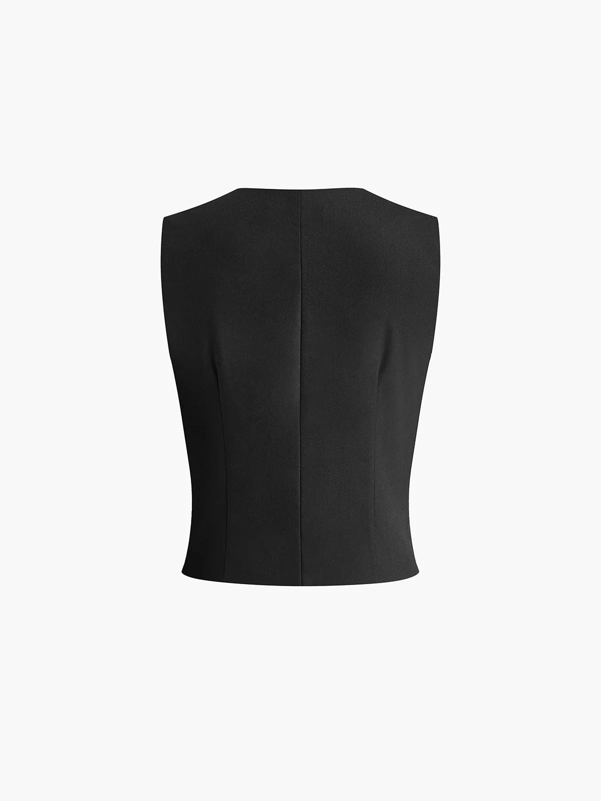 Tweedelige linnen set voor dames – Mouwloos vest en wijde broek