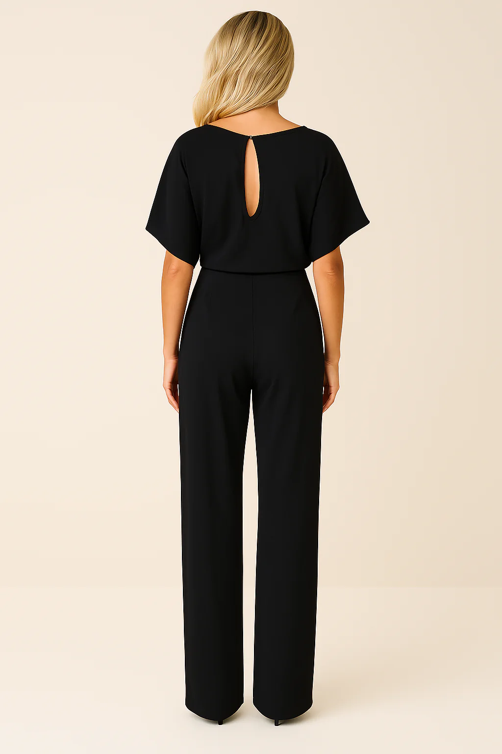Dames Jumpsuit met Ceintuur – Elegante Rechte Pijpen