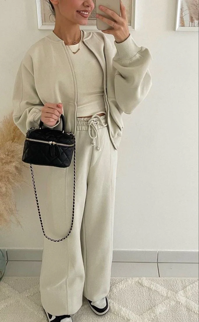 Loungewear Set met Ritsvest – Relaxed Fit