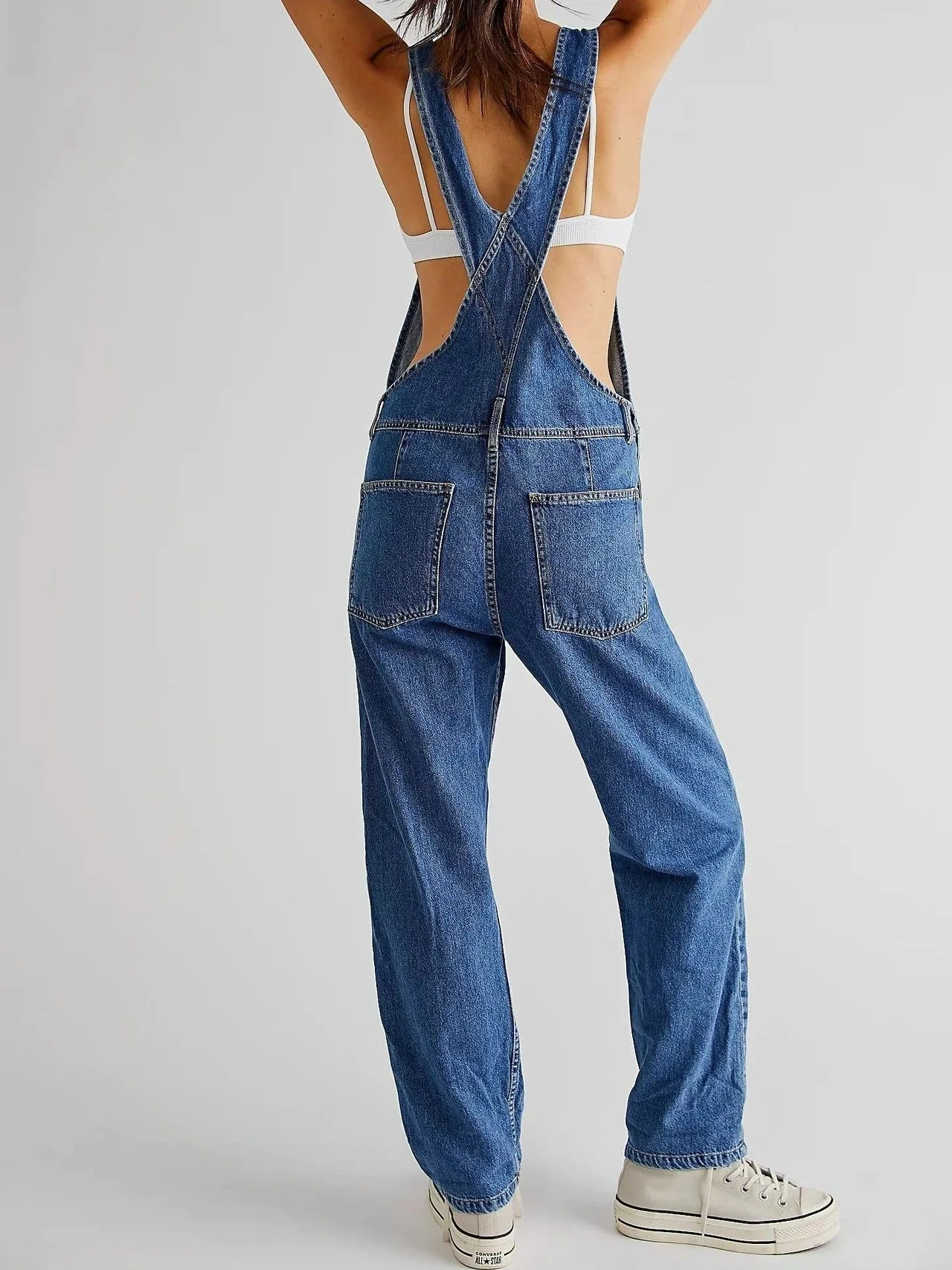 Denim tuinbroek – Relaxed fit met vintage feel