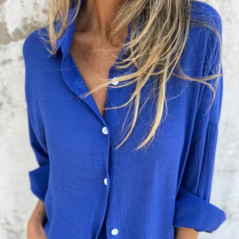 Luchtig Linnen Set – Oversized Blouse en Korte Broek