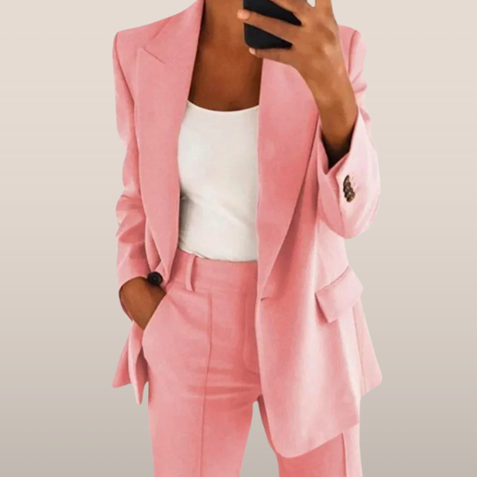 Blazer Set Dames – Zakelijke Two-Piece Outfit