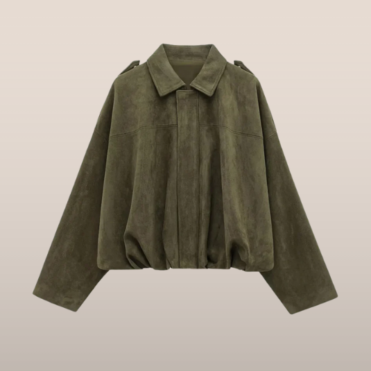 Oversized Suèdelook Jas met Tunnelzoom – Urban Utility